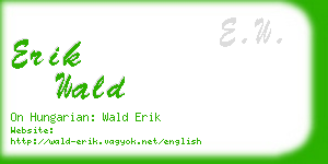 erik wald business card